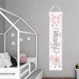 Personalized Growth Chart - Pink and Gray Floral Design