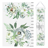 Personalized Growth Chart - Modern Rustic White Floral Design