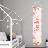 Personalized Growth Chart- Blush Floral Design