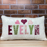 Personalized Name Pillow - Chenille With Applique