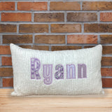 Personalized Lavender Name Pillow for Girls