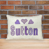 Personalized Lavender Name Pillow for Girls