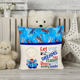 Airplanes Reading Pillow With Pocket