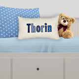Personalized Navy and Blue Name Pillow for Boys