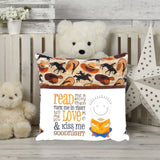 Boy Reading Pillow With Pocket