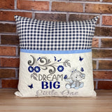 Dream Big Blue Reading Pillow