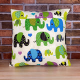 Elephant Reading Pillow - Blue and Purple design