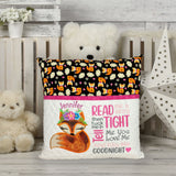 Girl Fox Animals Reading Pillow - Personalized
