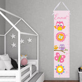 Personalized Girls Growth Chart - Owl Design
