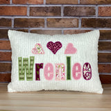 Personalized Name Pillow - Chenille With Applique