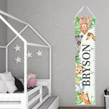 Personalized Growth Chart - Safari Animals