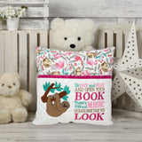 Pink Sloth Reading Pillow - Personalized