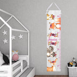 Floral Woodland Animals Growth Chart - Personalized - Canvas