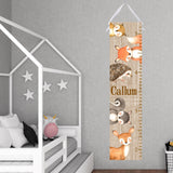 Personalized Forest Friends Printed Growth Chart