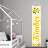 Personalized Growth Chart - Yellow Floral Design