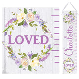 Personalized Growth Chart - Lavender Floral Design