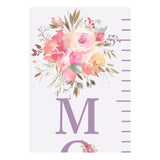 Personalized Growth Chart- Pink And Lavender Floral Design