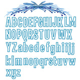 Personalized Name Pillow - Blue Flags Applique