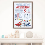 Airplanes Birth Statistics Art Print