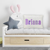 Personalized Purple Applique Pillow for Girls