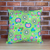 Girl Reading Pillow With Embroidered Pocket