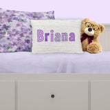 Personalized Purple Applique Pillow for Girls