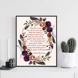 Irish Blessing Wall Décor - Brown Floral Keepsake