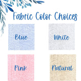 Personalized Name Pillow - Blue Flags Applique