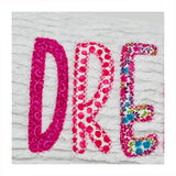 Dream Big Embroidered Throw Pillow - Pink