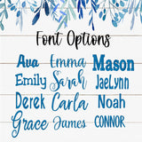 Personalized Blue Name Pillow For Boys