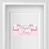 Personalized Name Sign - Girl Design - Pink Design
