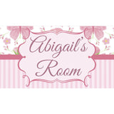 Personalized Name Sign - Girl Design - Pink Design
