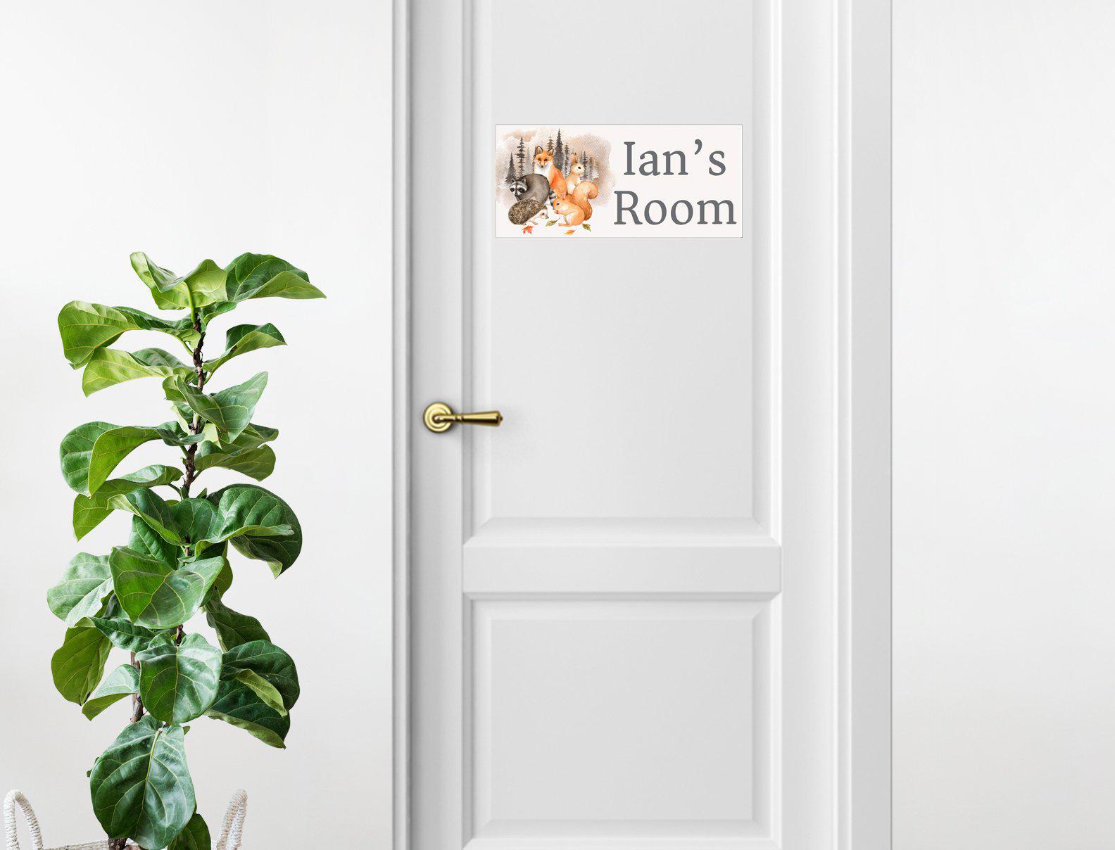 Personalized Name Sign - Woodland Animals