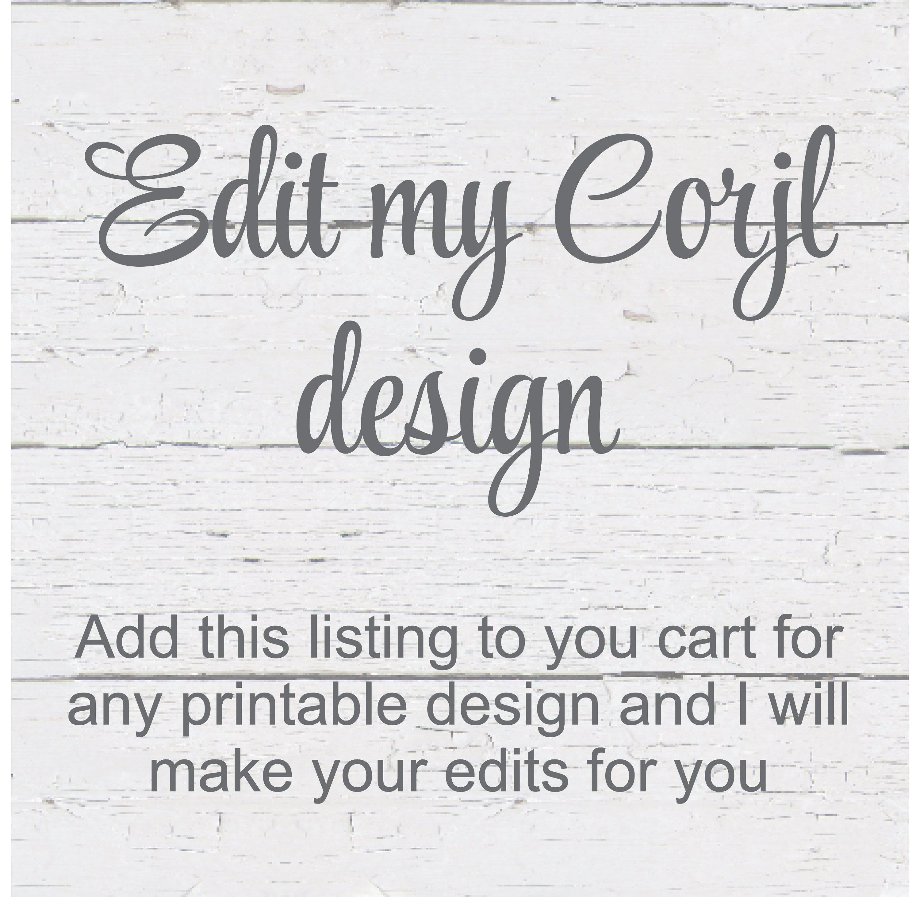 Edit My Corjl Design