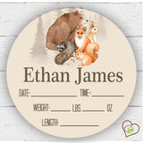 Birth Stat Sign - Woodland Animals