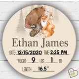 Birth Stat Sign - Woodland Animals