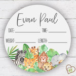 Safari Animals Birth Stat Sign