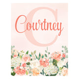 Personalized Name And Initial Wall Art - Peaches And Cream Design