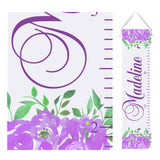 Personalized Growth Chart for Girls - Purple Floral