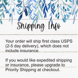 Birth Stat Sign - Navy and Blush Floral - Peronalized
