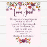 Baptism Wall Décor - Personalized Wildflowers Keepsake