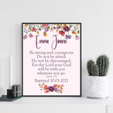 Baptism Wall Décor - Personalized Wildflowers Keepsake