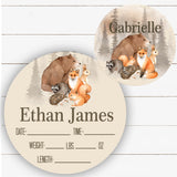 Birth Stat Sign - Woodland Animals
