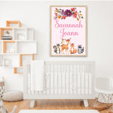 Personalized Floral Woodland Wall Decor