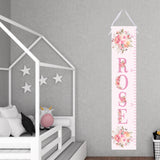 Personalized Growth Chart- Pink Floral Design
