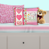 You Are Loved Embroidered Throw Pillow - Pink