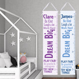 Personalized Growth Chart - Dream Big Words