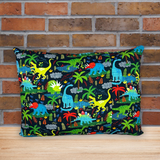 Embroidered Dinosaur Throw Pillow