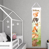 Personalized Woodland Animals Printed Growth Chart