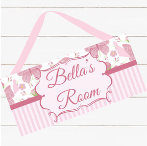 Personalized Name Sign - Pink Girl Design